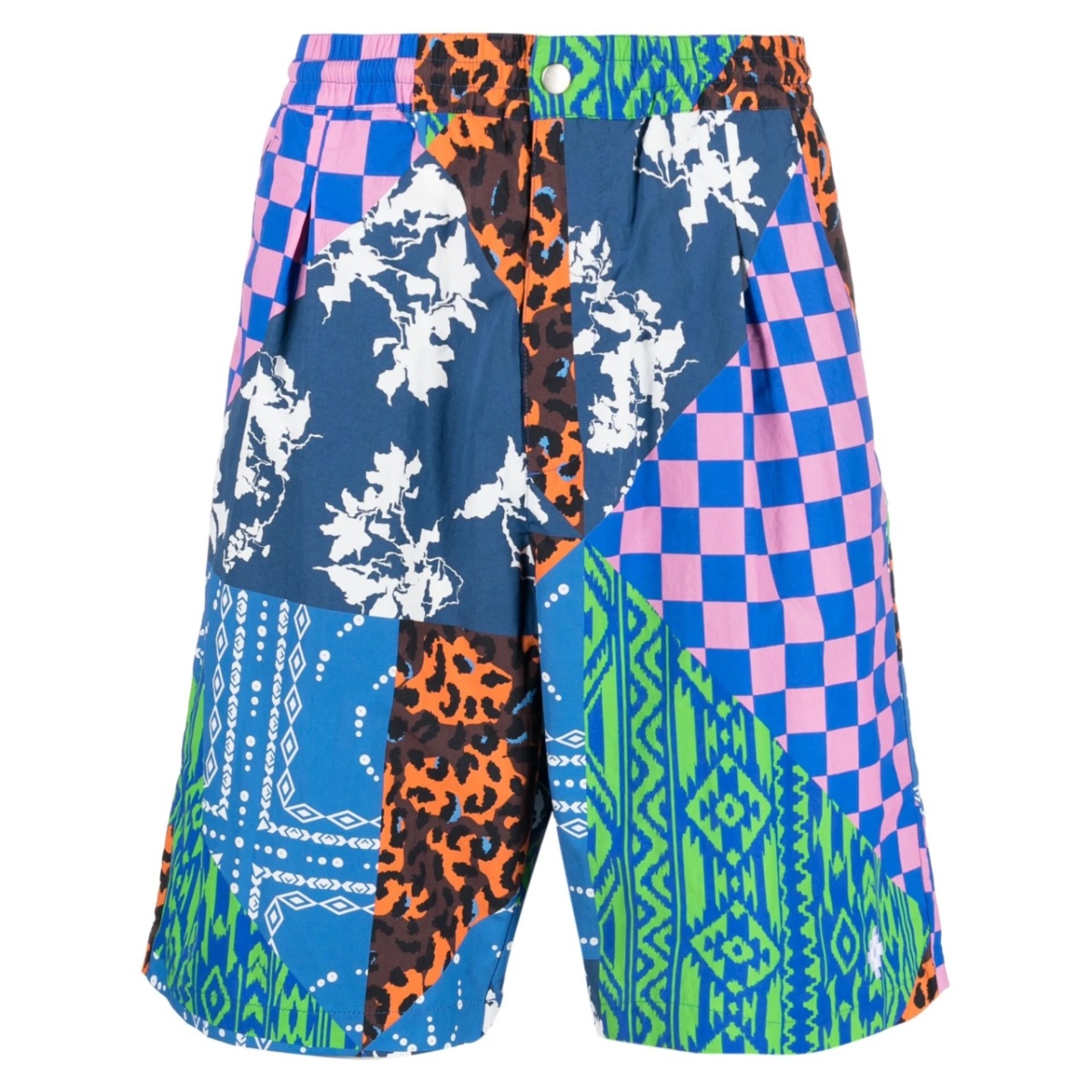 multi-panel knee-length shorts