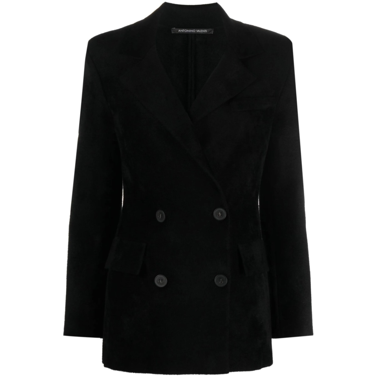 notched-lapel double-breasted blazer