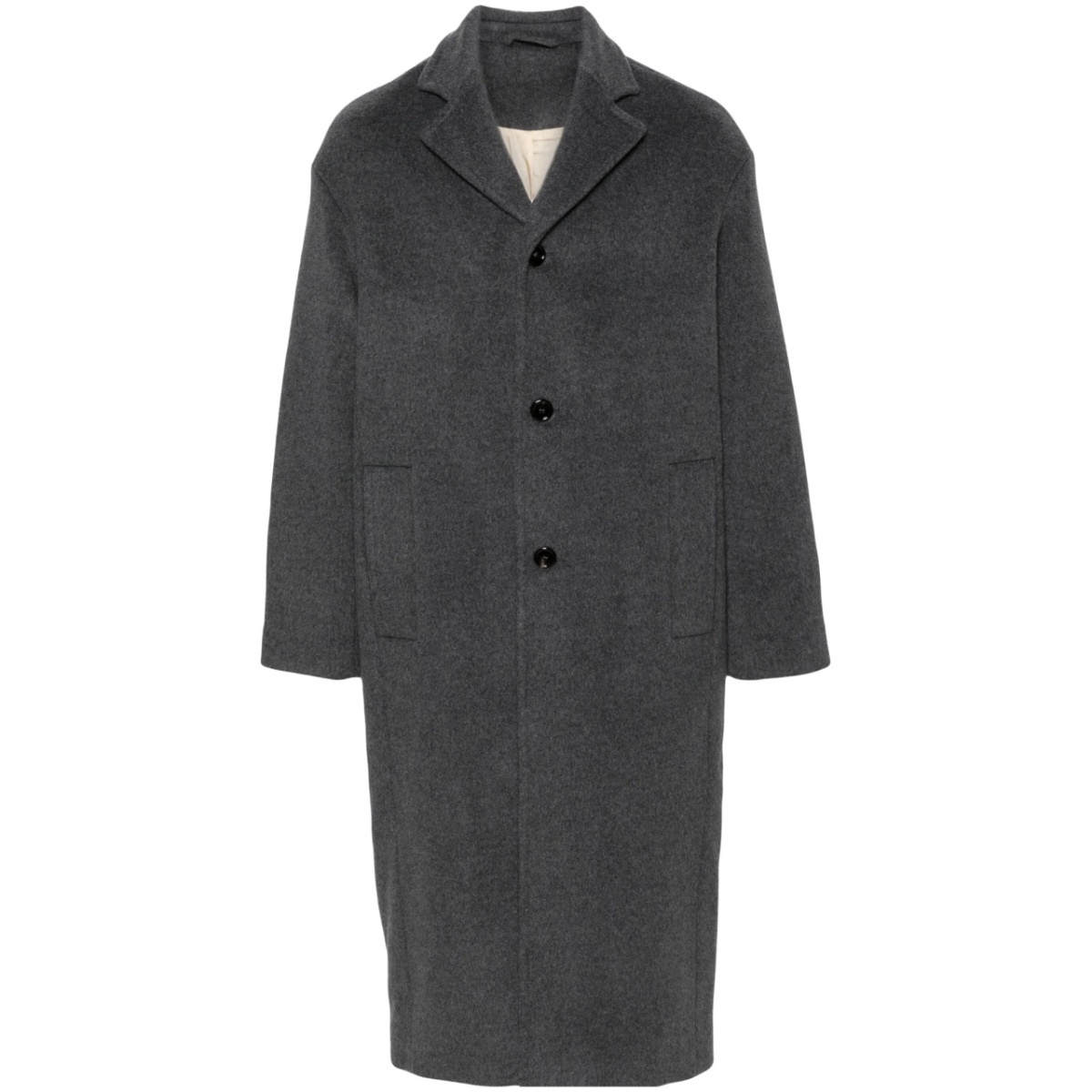 notched-lapels single-breasted coat