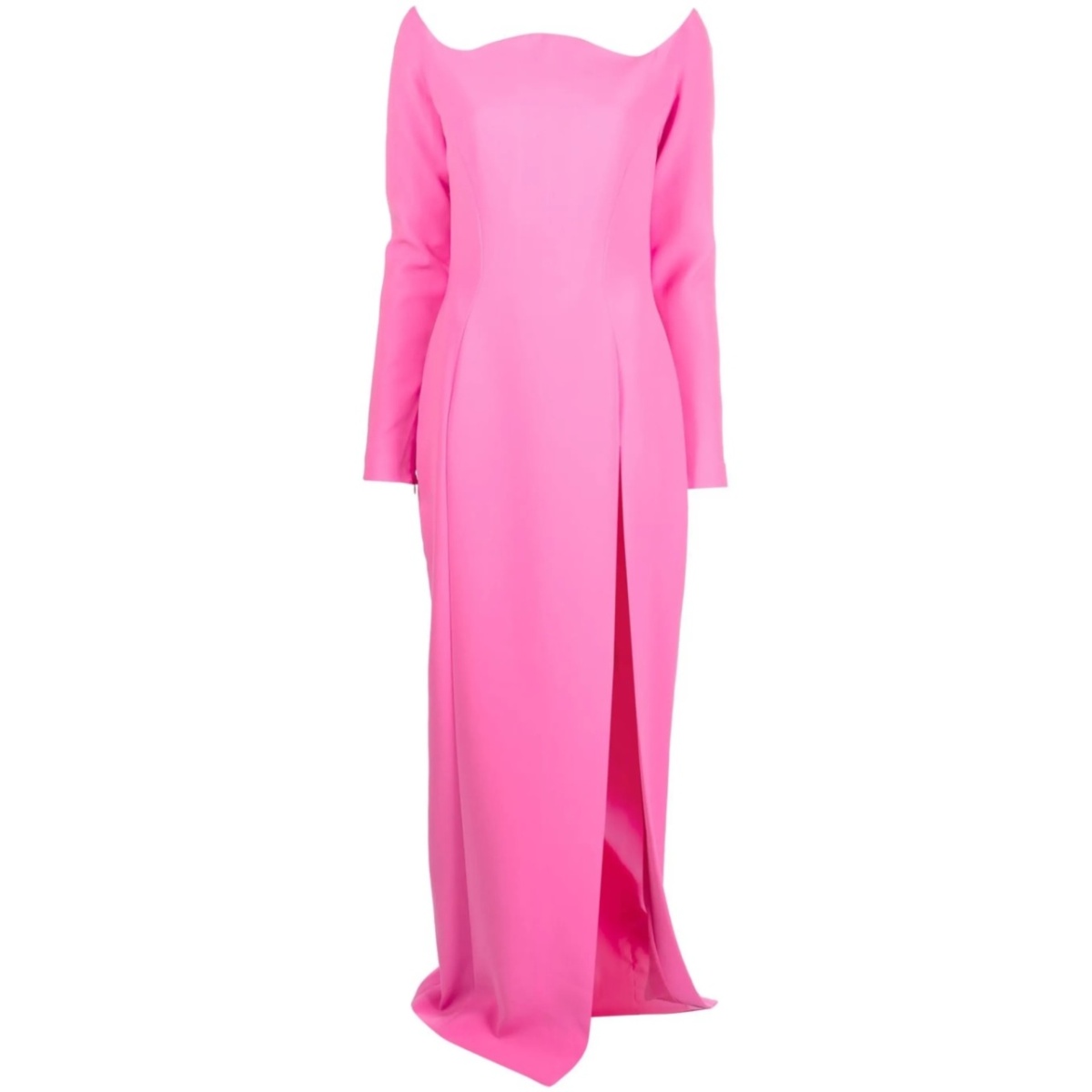 off-shoulder floor-length dress