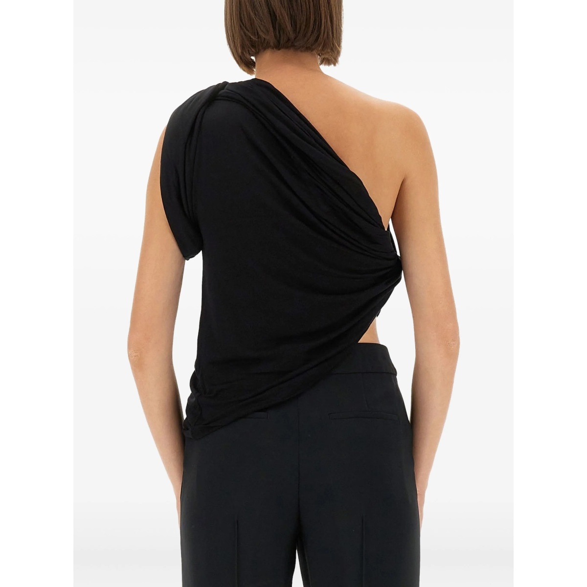 one-shoulder draped top - Img 3