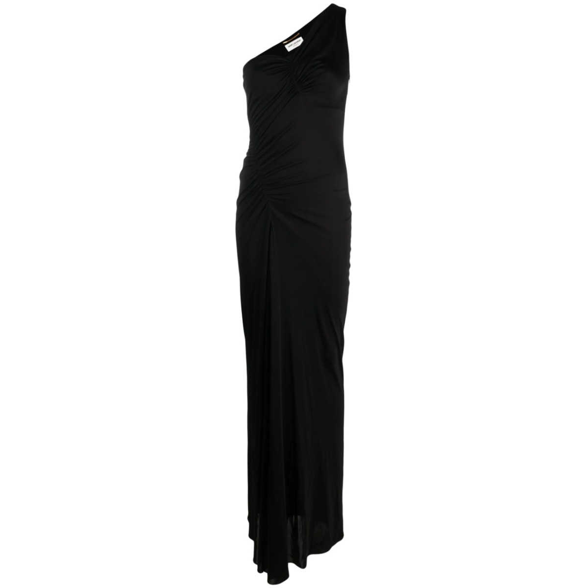 one-shoulder ruched dress