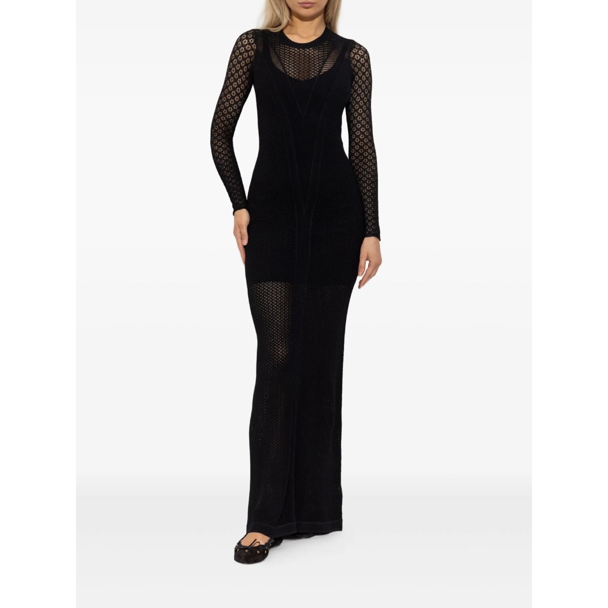 open-back knitted maxi dress - Img 2