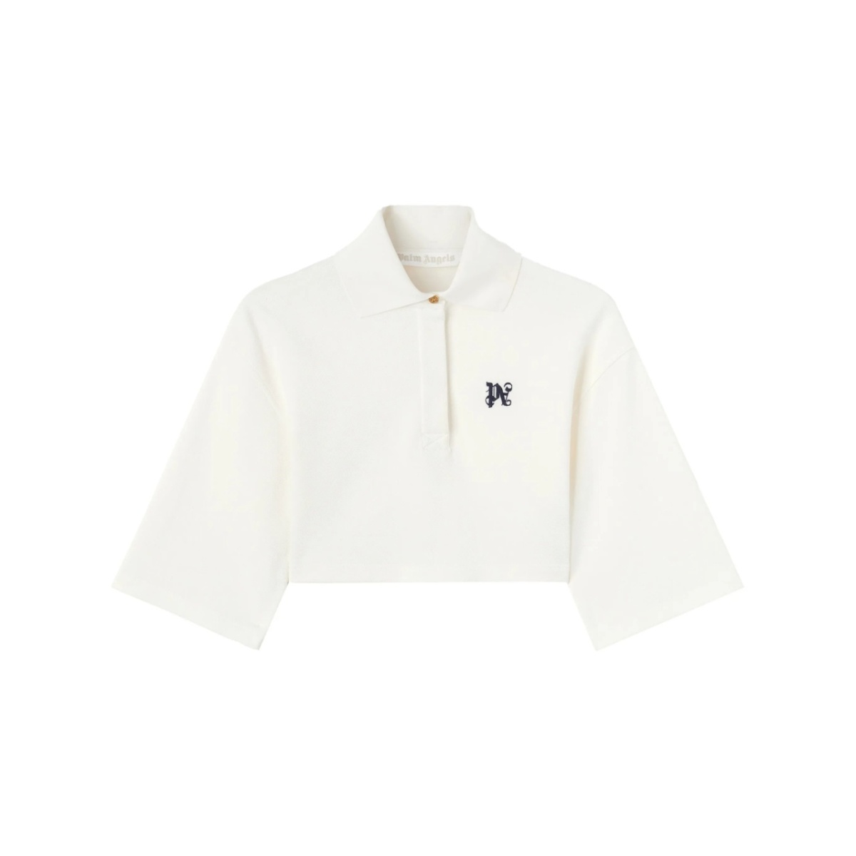 PA monogram cropped polo top