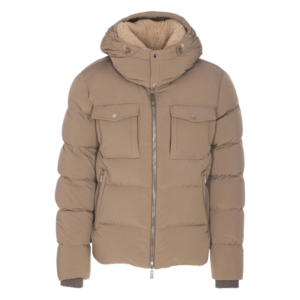 padded detachable-hood jacket
