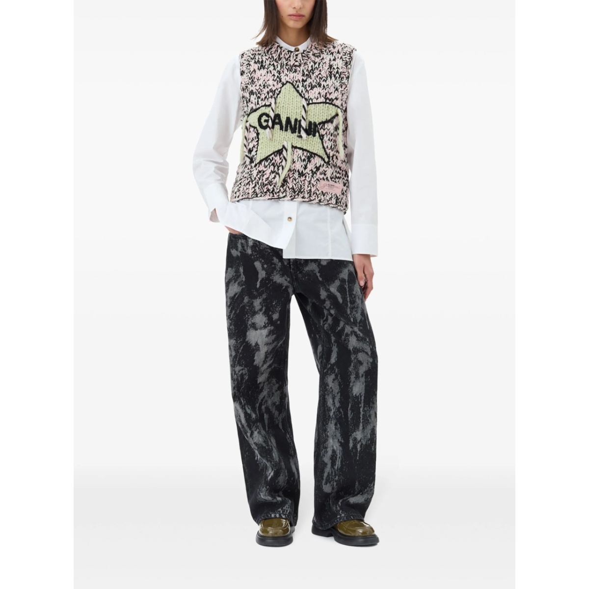 painterly-print palazzo trousers - Img 2