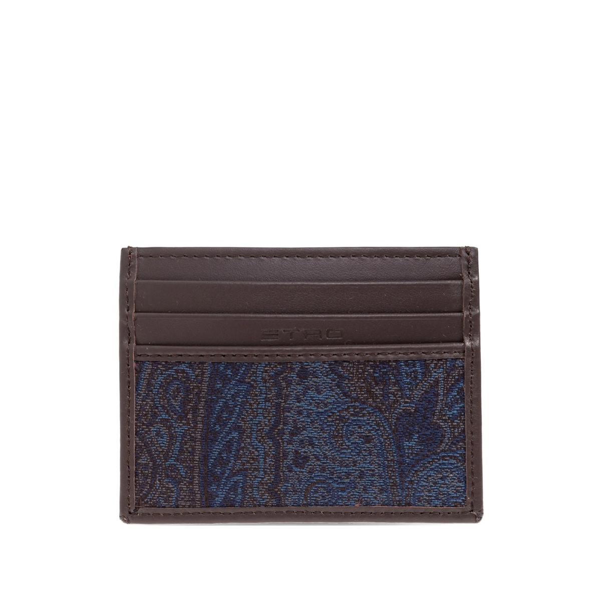 paisley-pattern leather cardholder