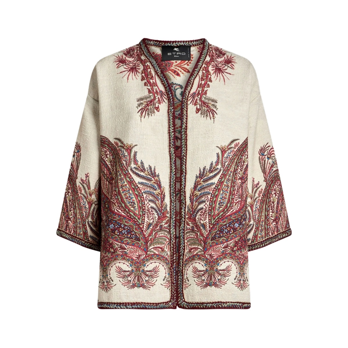 paisley-patterned top
