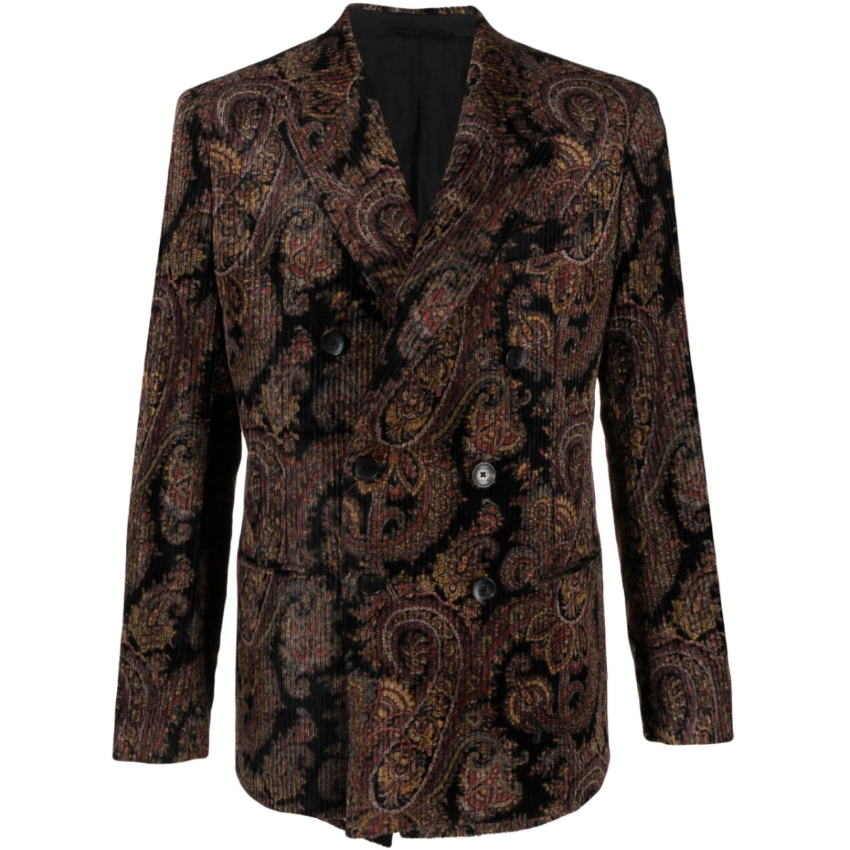 paisley-print corduroy blazer