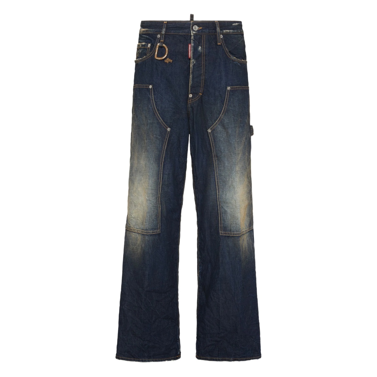 panelled wide-leg jeans