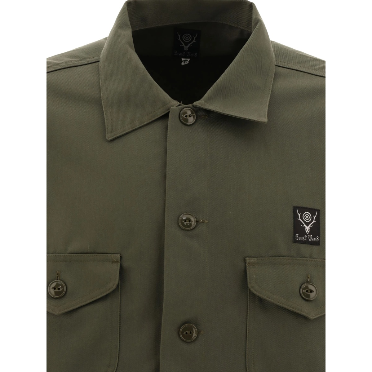 patch-pocket button-up shirt
