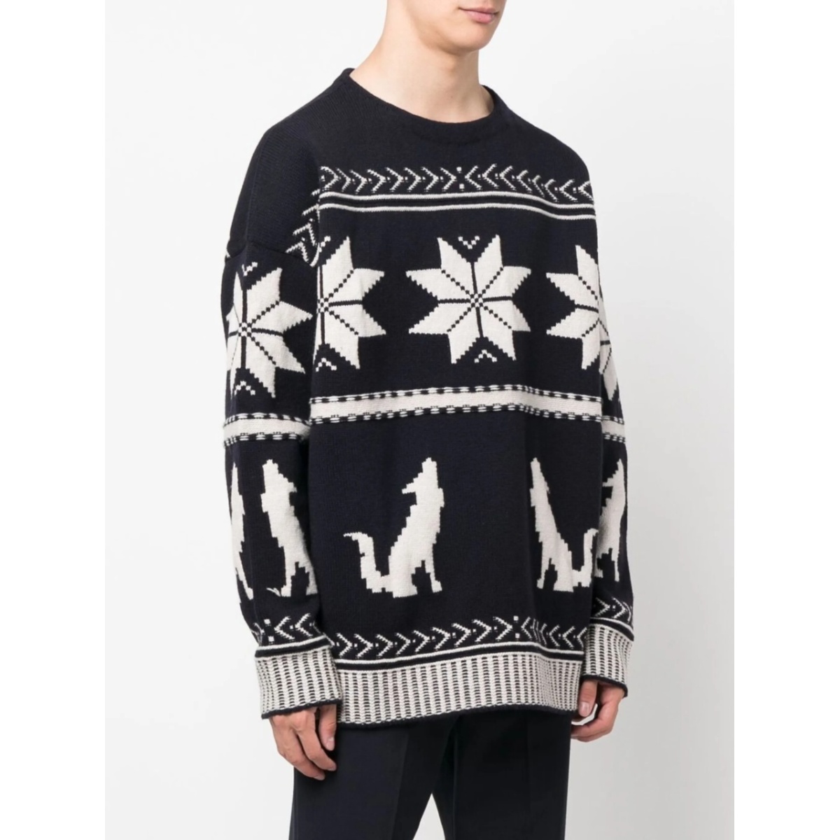 patterned-jacquard knitted jumper - Img 3