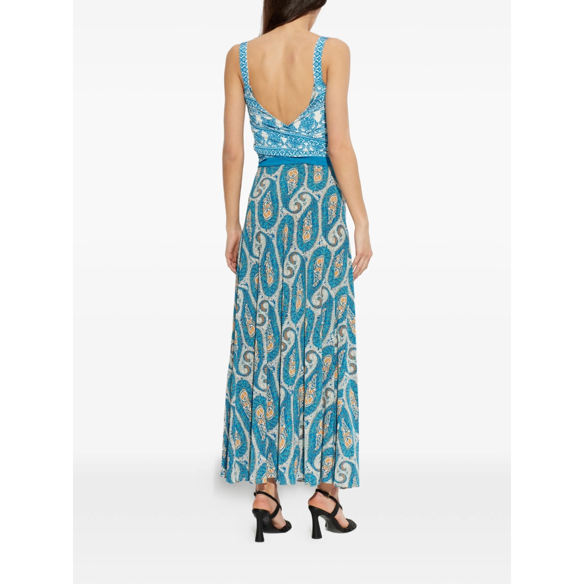 patterned tie-waist maxi dress - Img 4