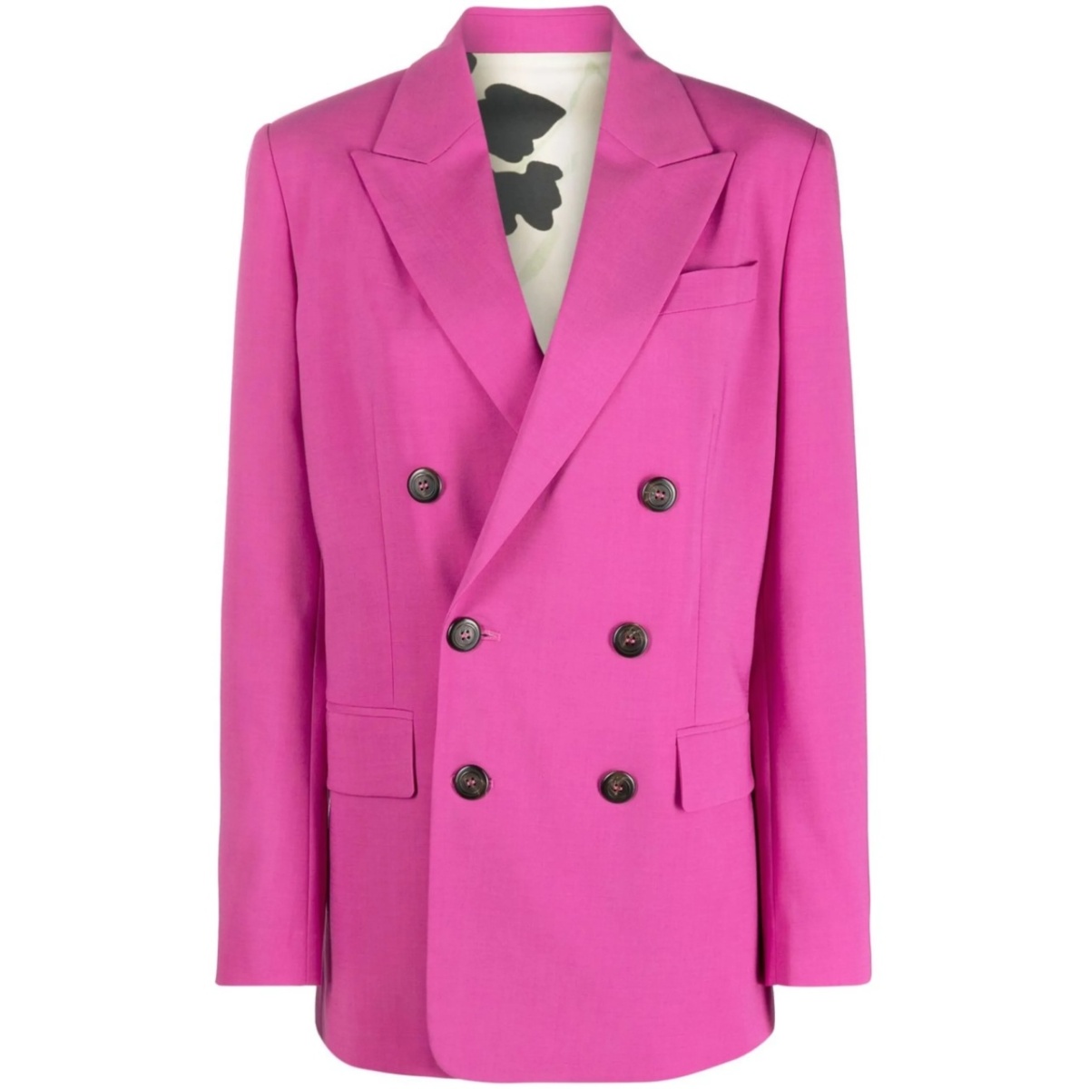 peak-lapel double-breasted blazer