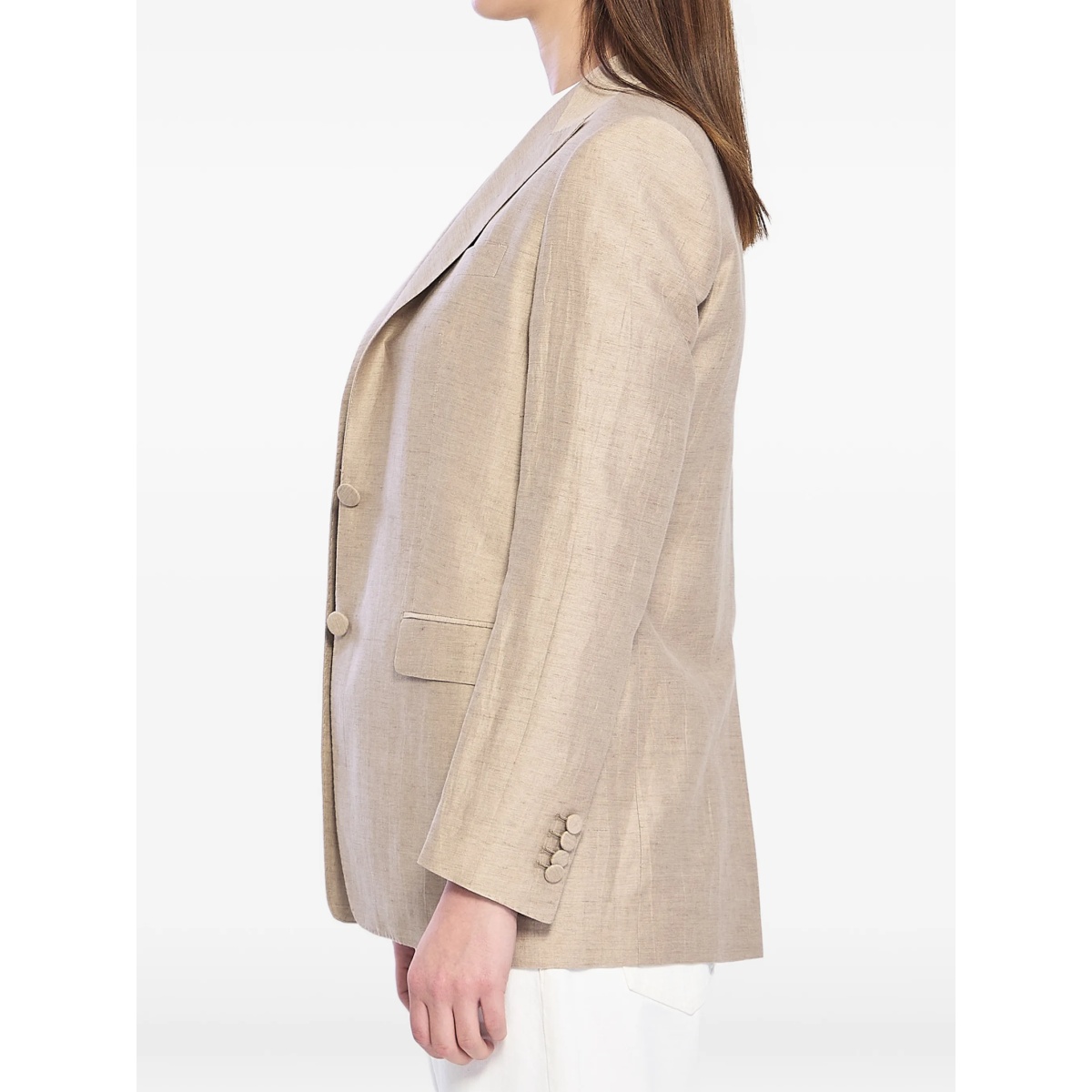 peak-lapel single-breasted blazer - Img 3