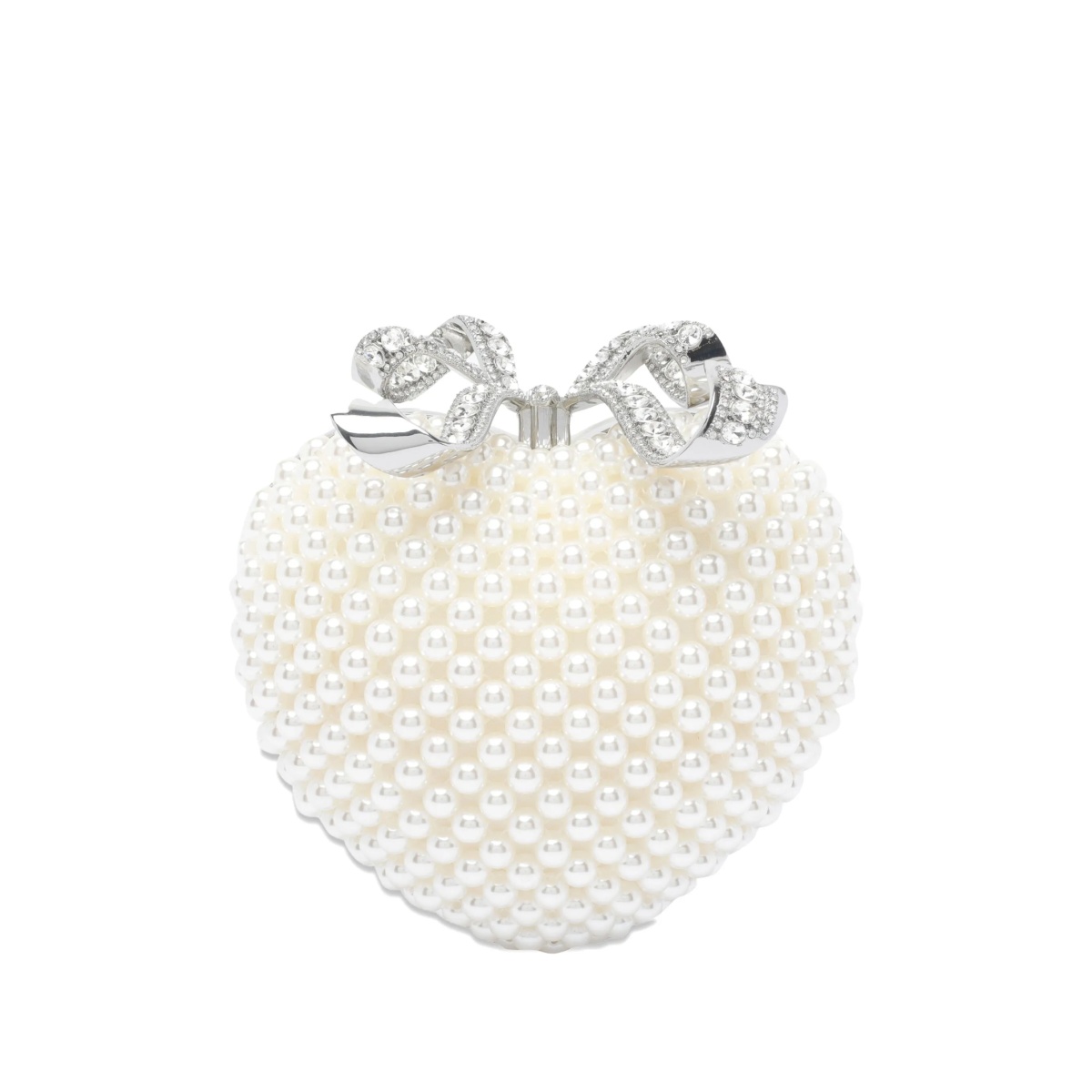 Pearl Heart clutch bag