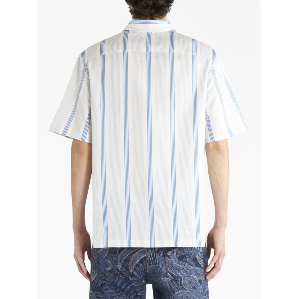 Pegaso logo-embroidered cotton shirt - Img 3