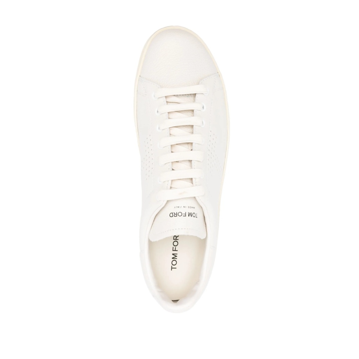 perforated-logo leather sneakers - Img 4