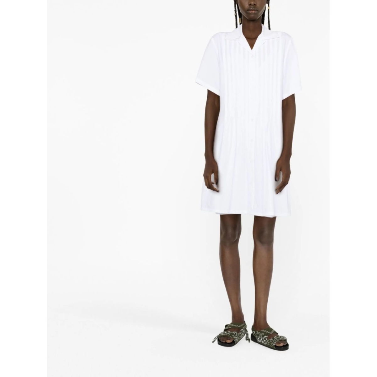 pintuck short-sleeve dress - Img 2