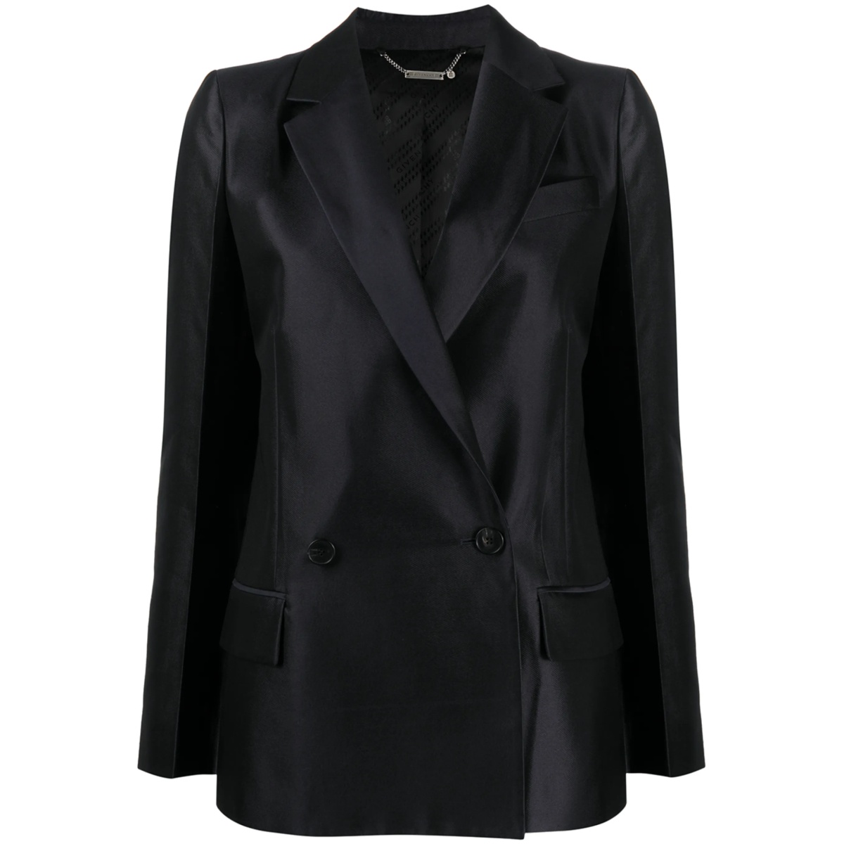 plain double-breasted blazer