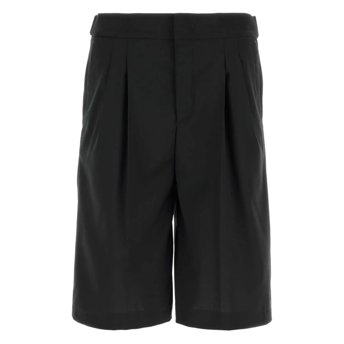 pleated bermuda shorts