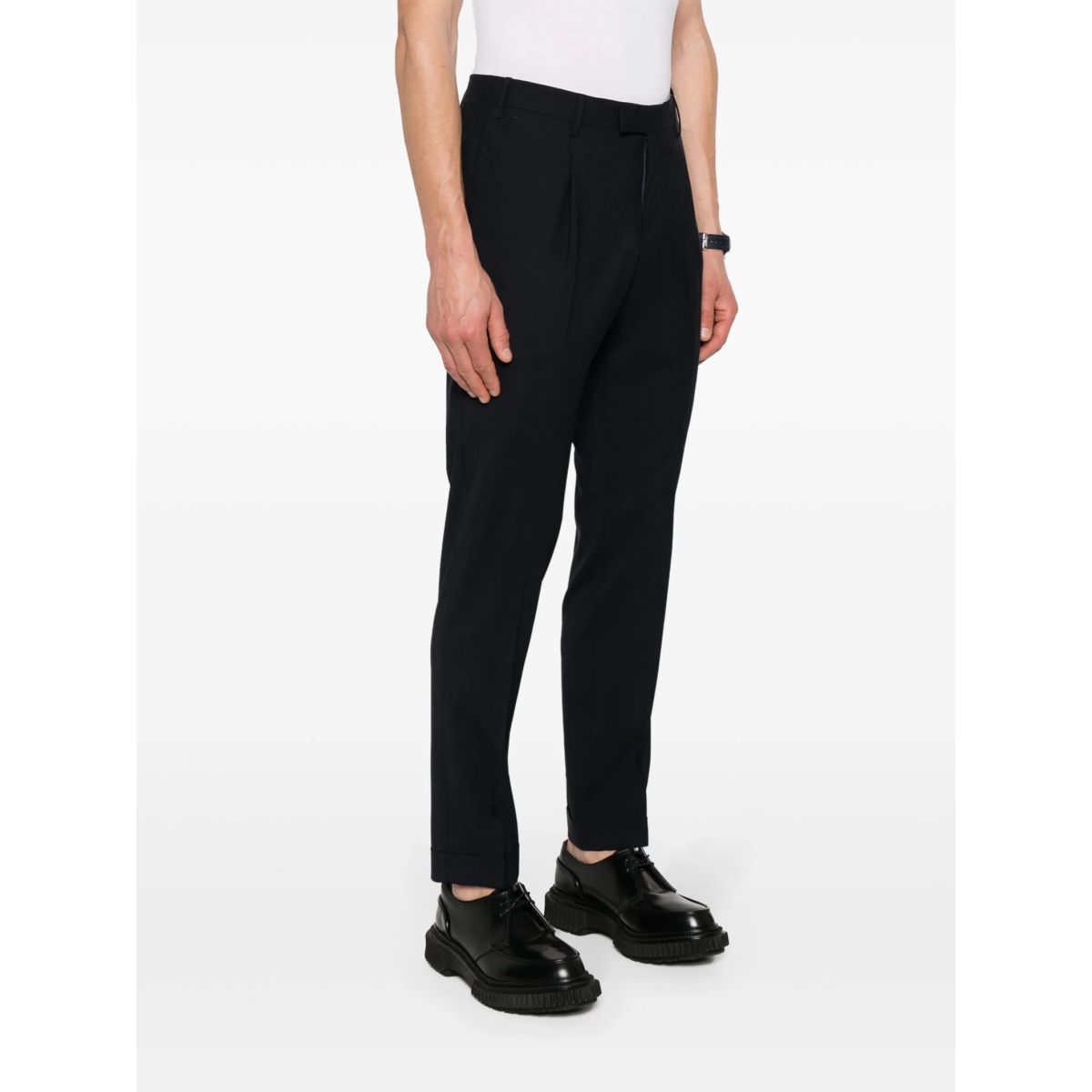 pleated slim-cut trousers - Img 3