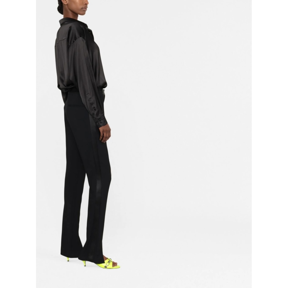 pointed-collar button-up shirt - Img 3