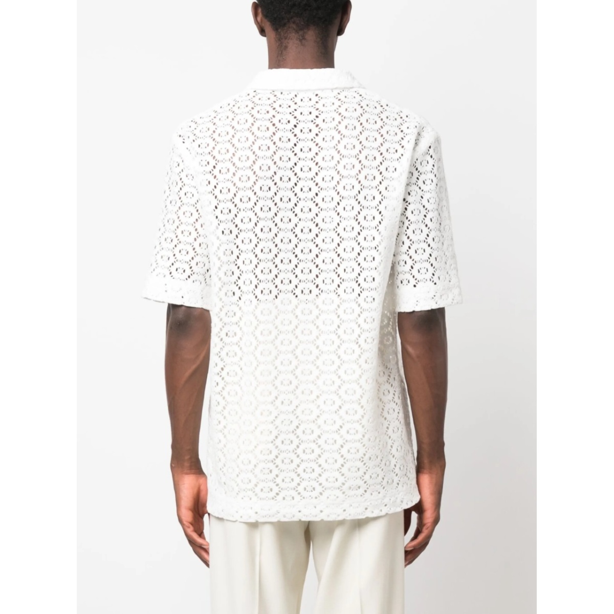 pointelle-knit shirt - Img 4