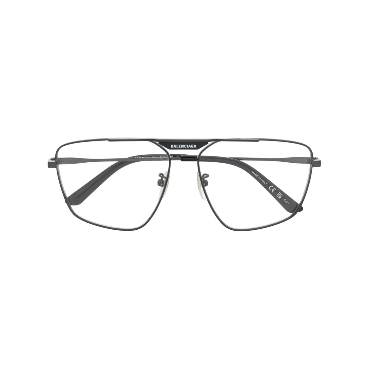 polished-effect pilot-frame glasses