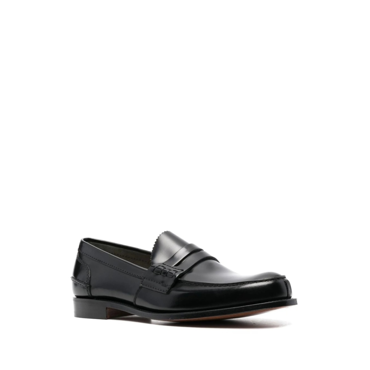 polished-finish round-toe loafers - Img 2