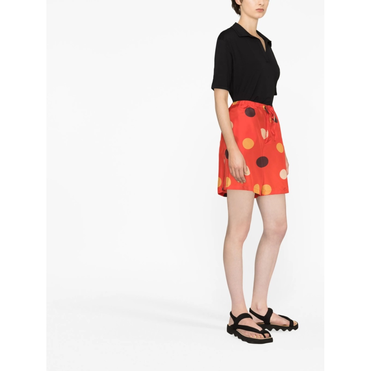 polka-dot drawstring shorts - Img 3