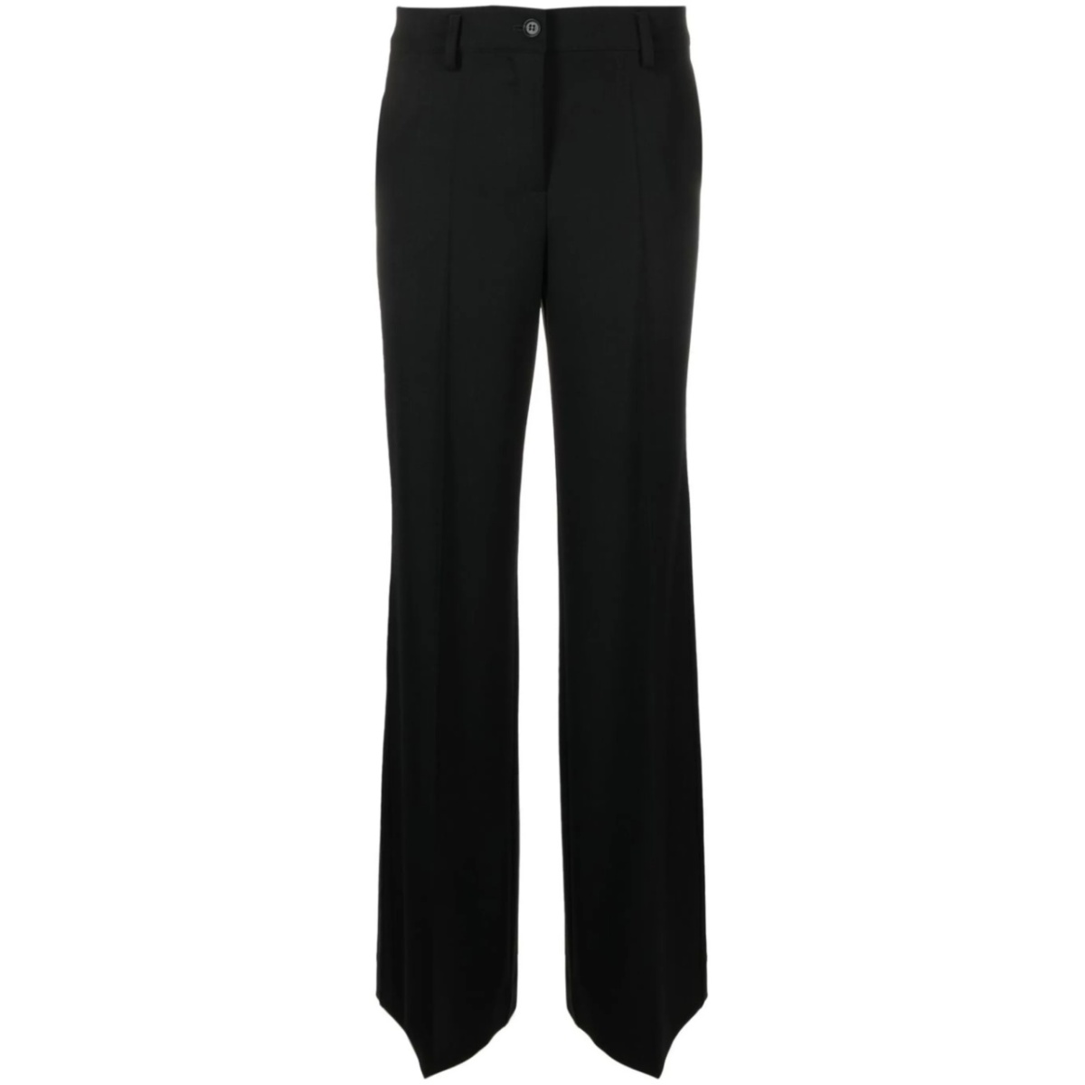 pressed-crease tailored trousers