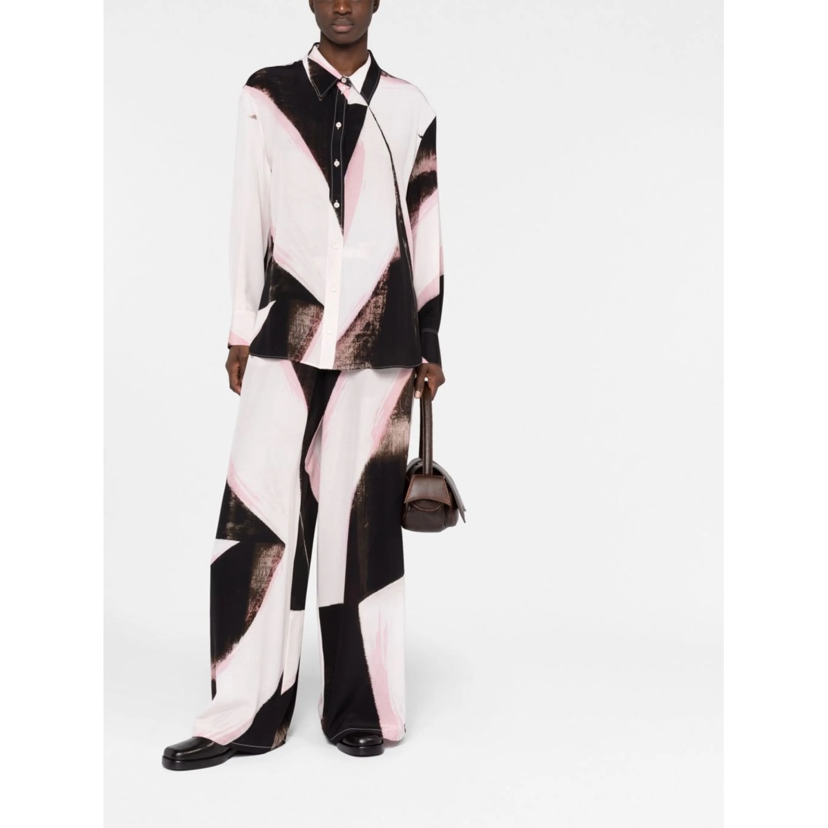 printed high-waist trousers - Img 2