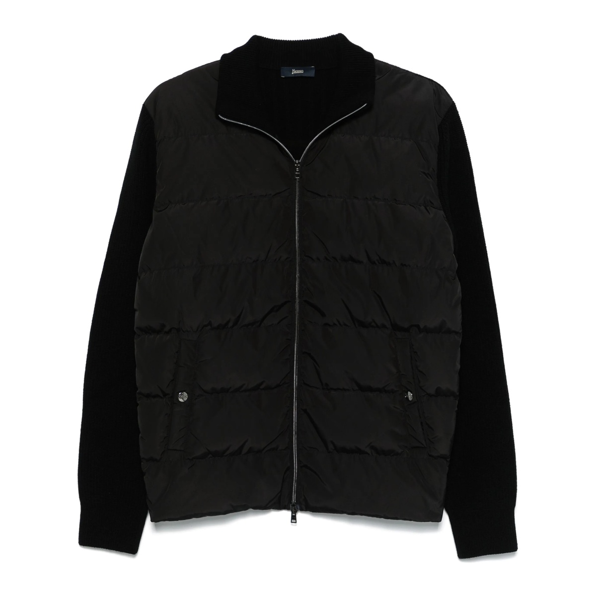 quilted-panelled jacket