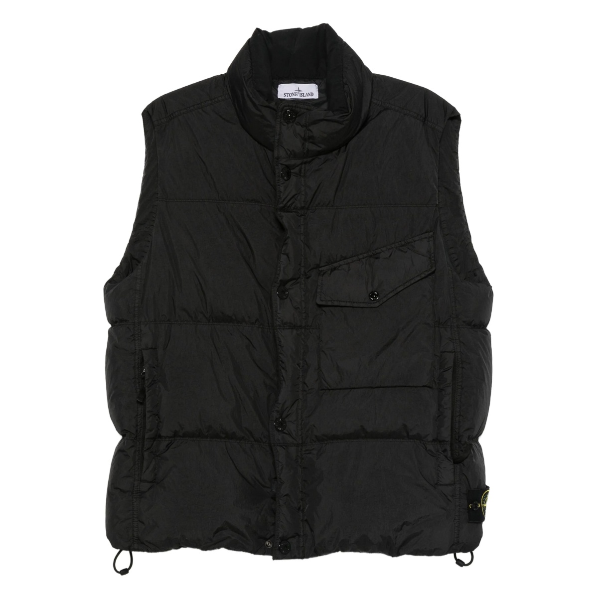 quilted panelled vest