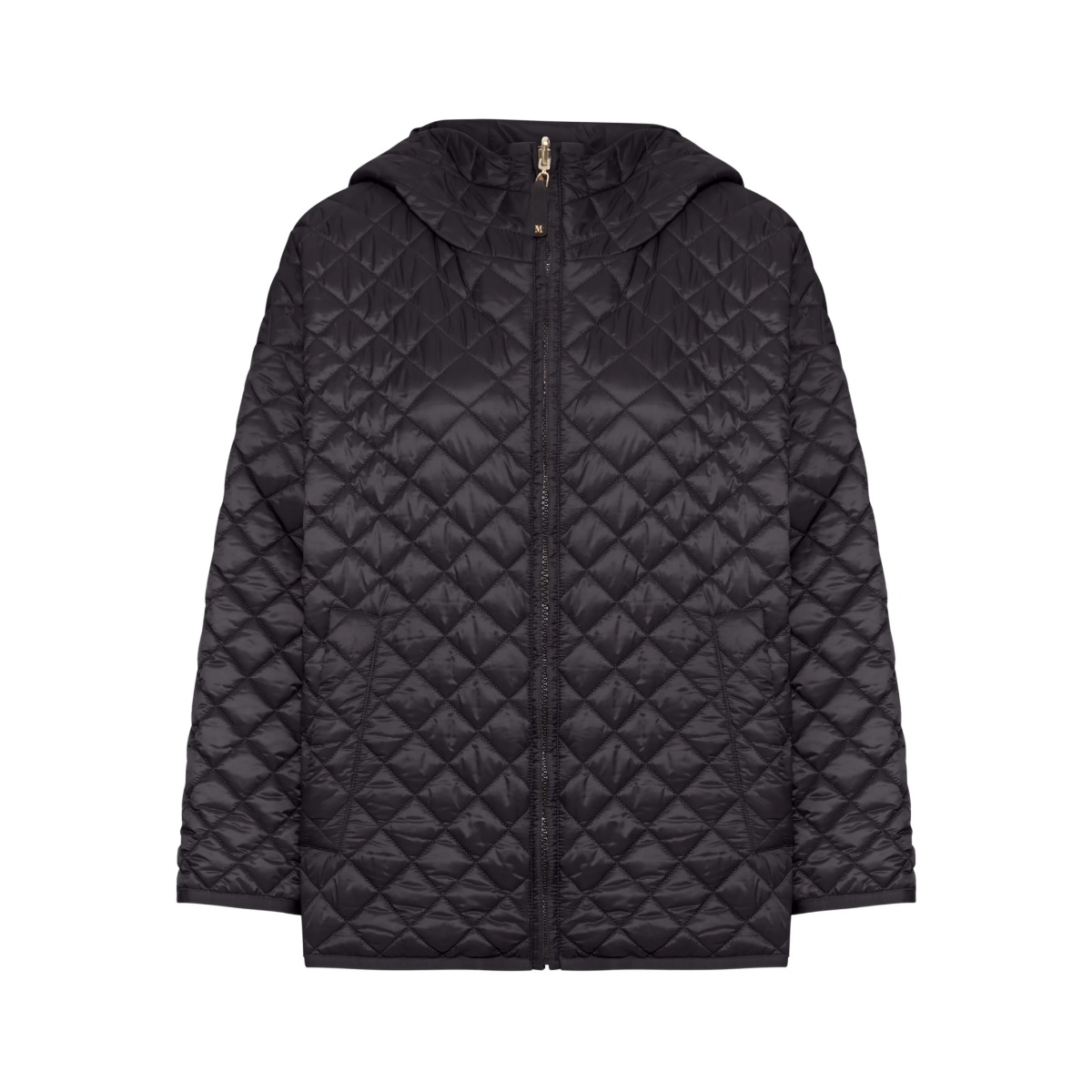 quilted-pattern hooded jacket