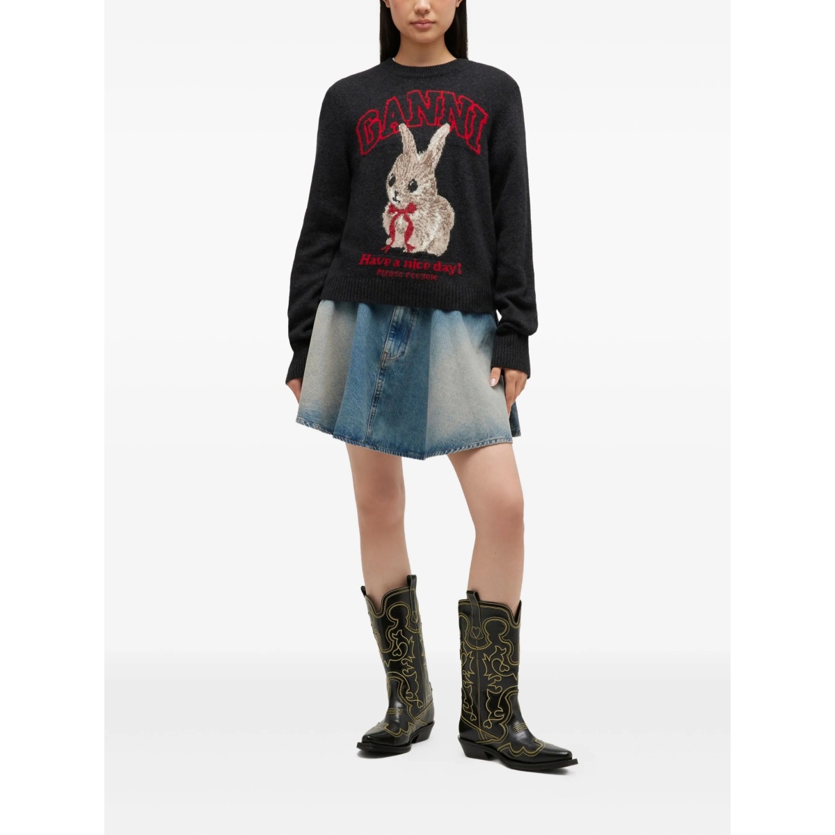 rabbit graphic sweater - Img 2