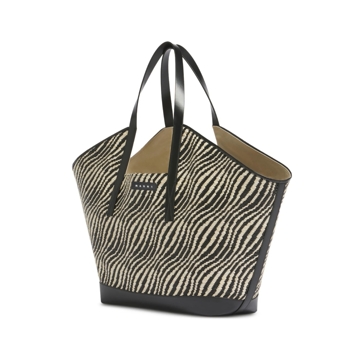 raffia-effect shoulder bag - Img 3