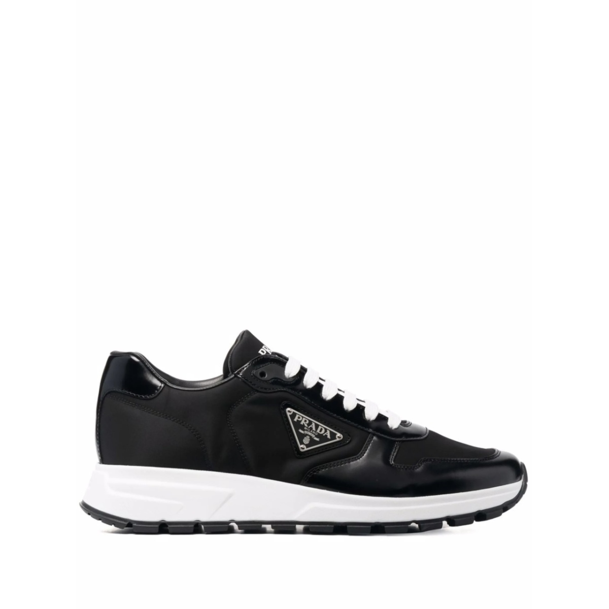 Re-Nylon Triangle-logo low-top sneakers