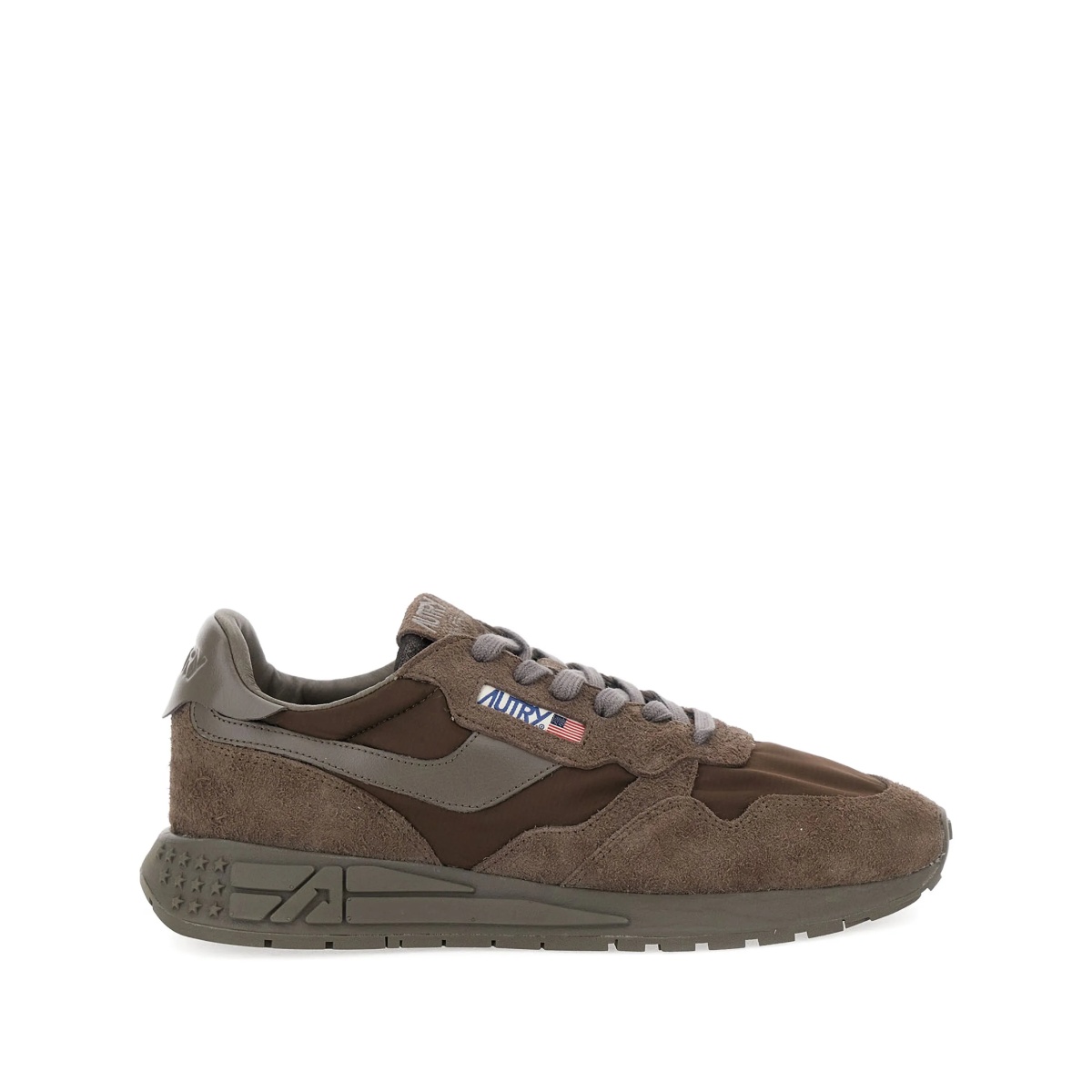 Reelwind logo-patch suede sneakers