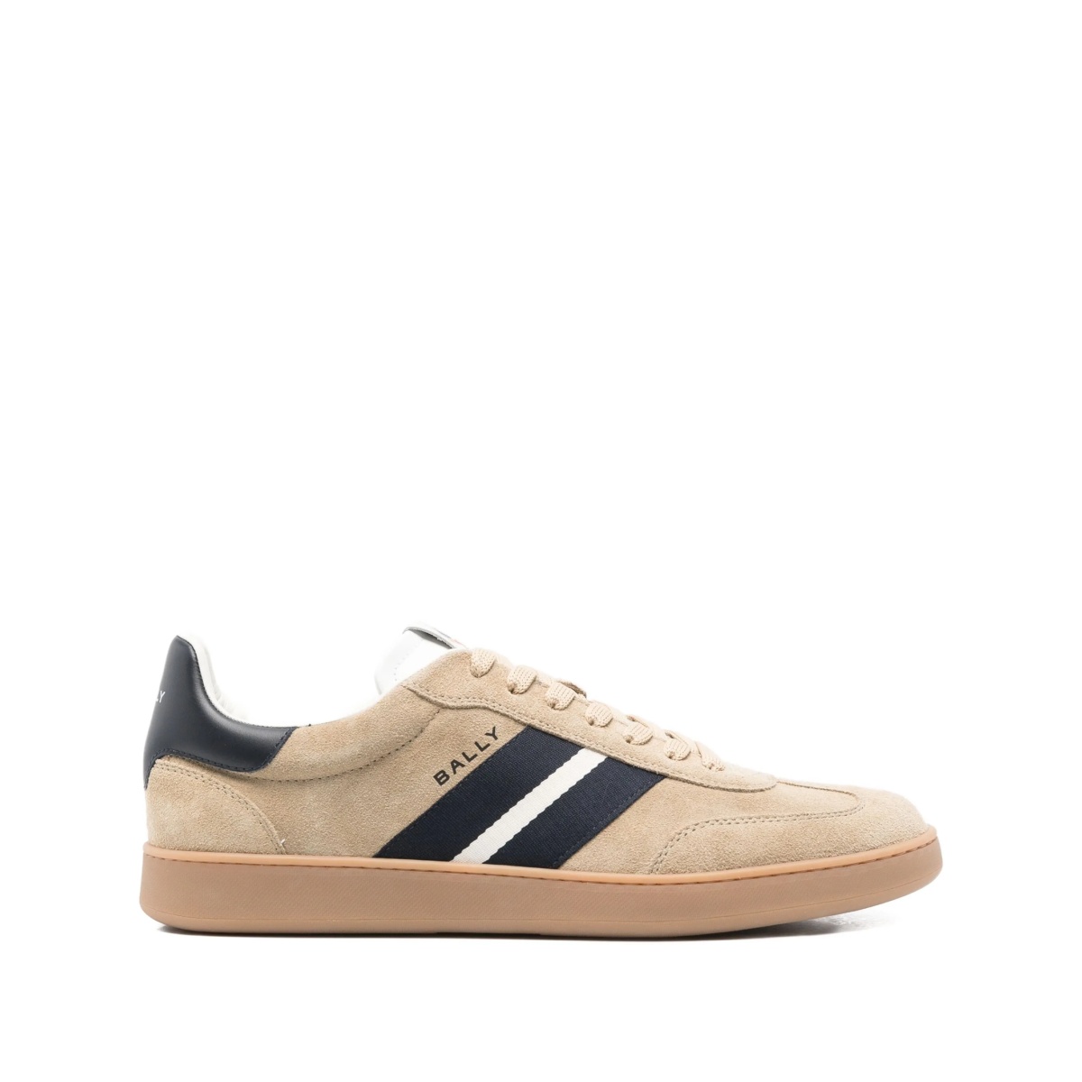 Retro stripe-detail suede sneakers