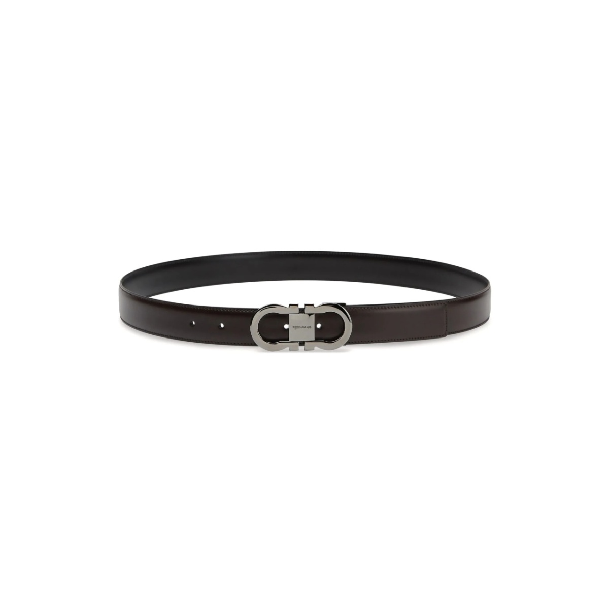 reversible Gancini leather belt - Img 3
