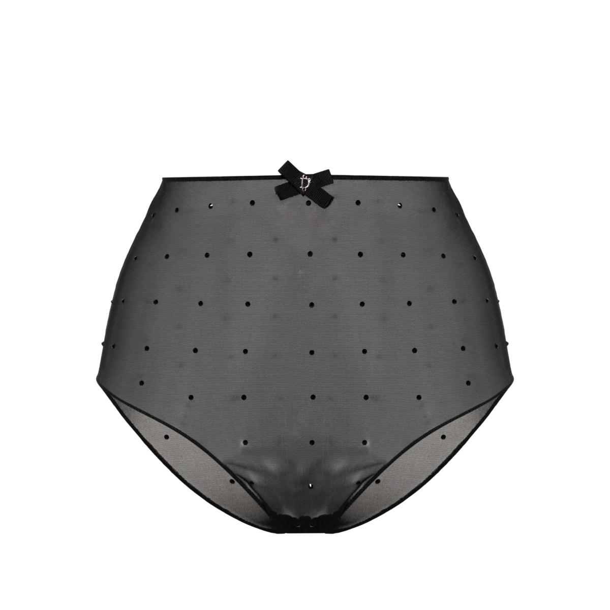 rhinestone-embellished mesh brief