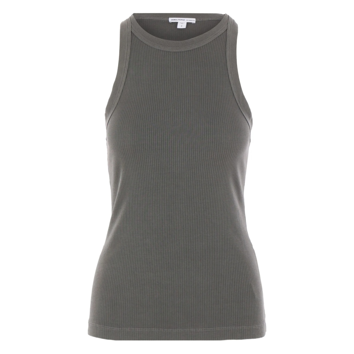 ribbed crew-neck tank top