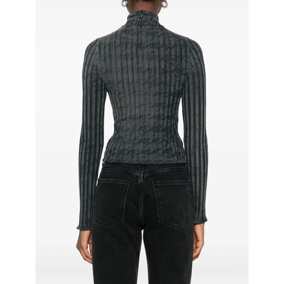 ribbed high-neck top - Img 4