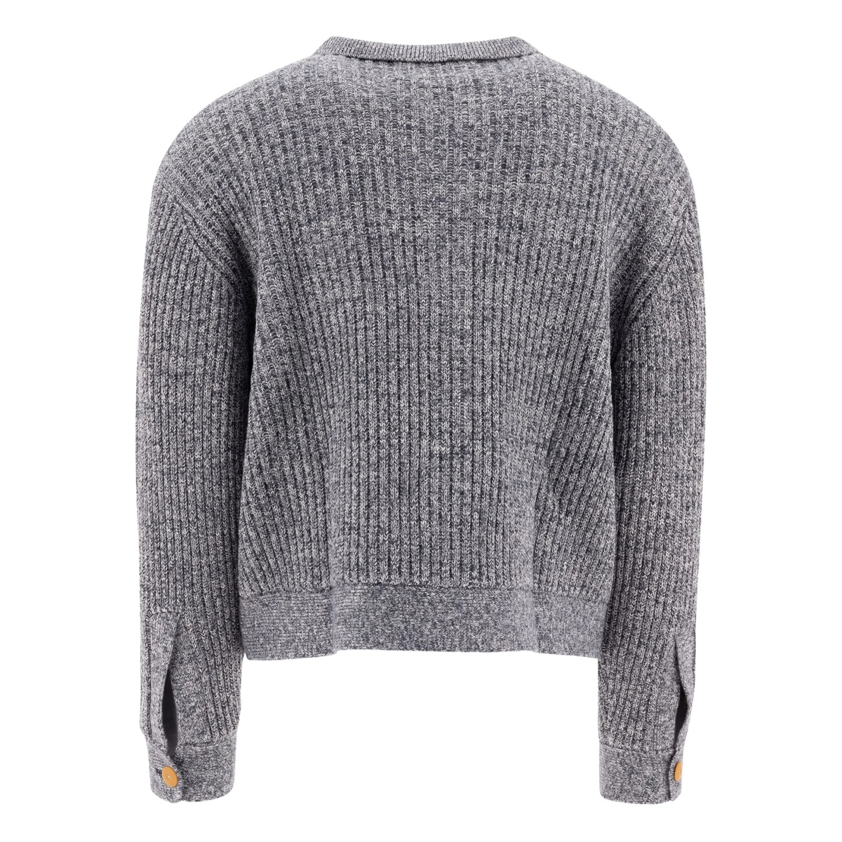 ribbed-knit button cardigan