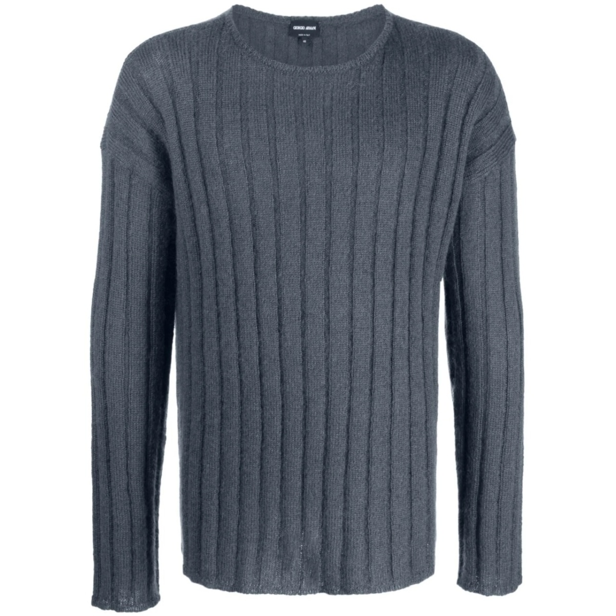 ribbed knit mohair-wool blend jumper