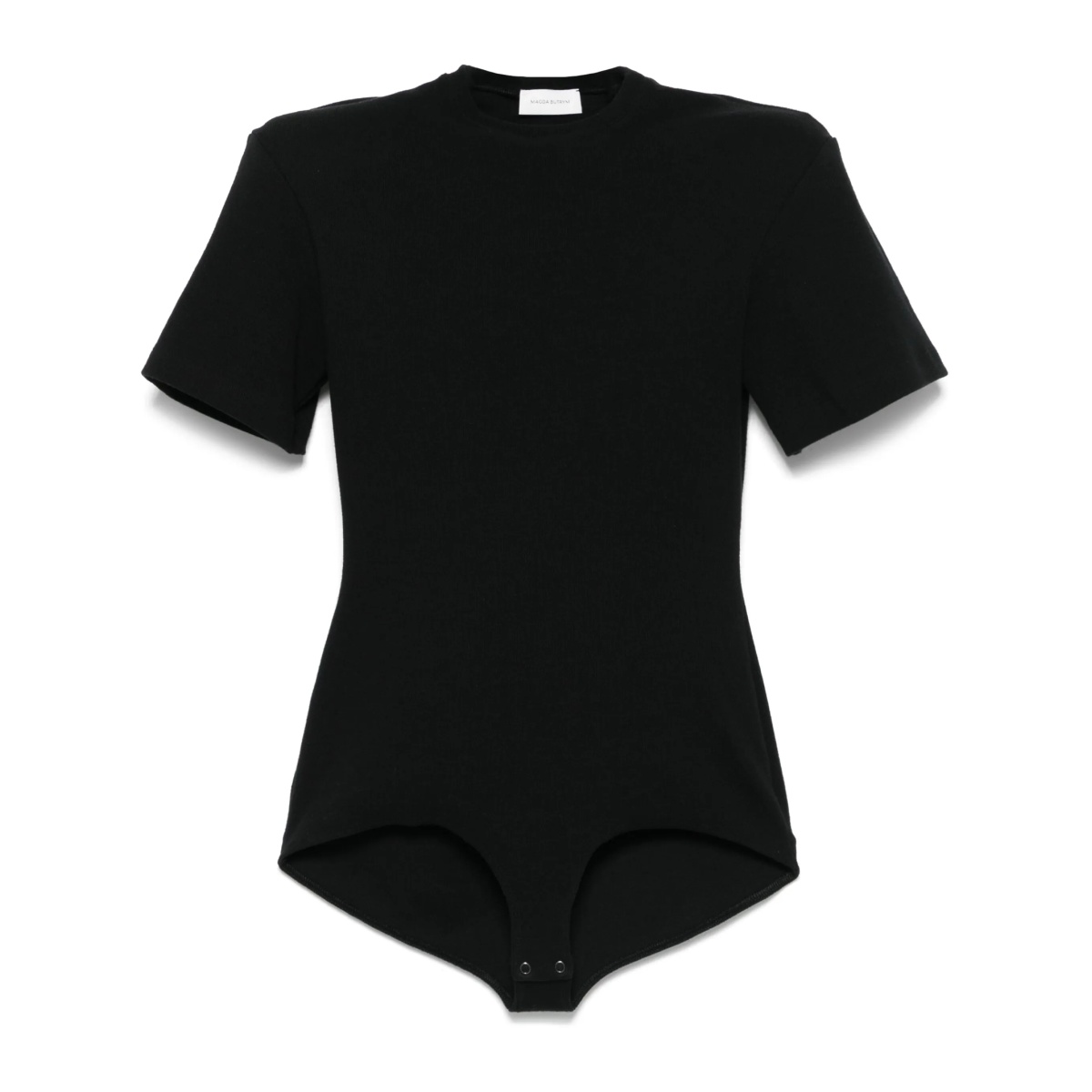 ribbed short-sleeve bodysuit