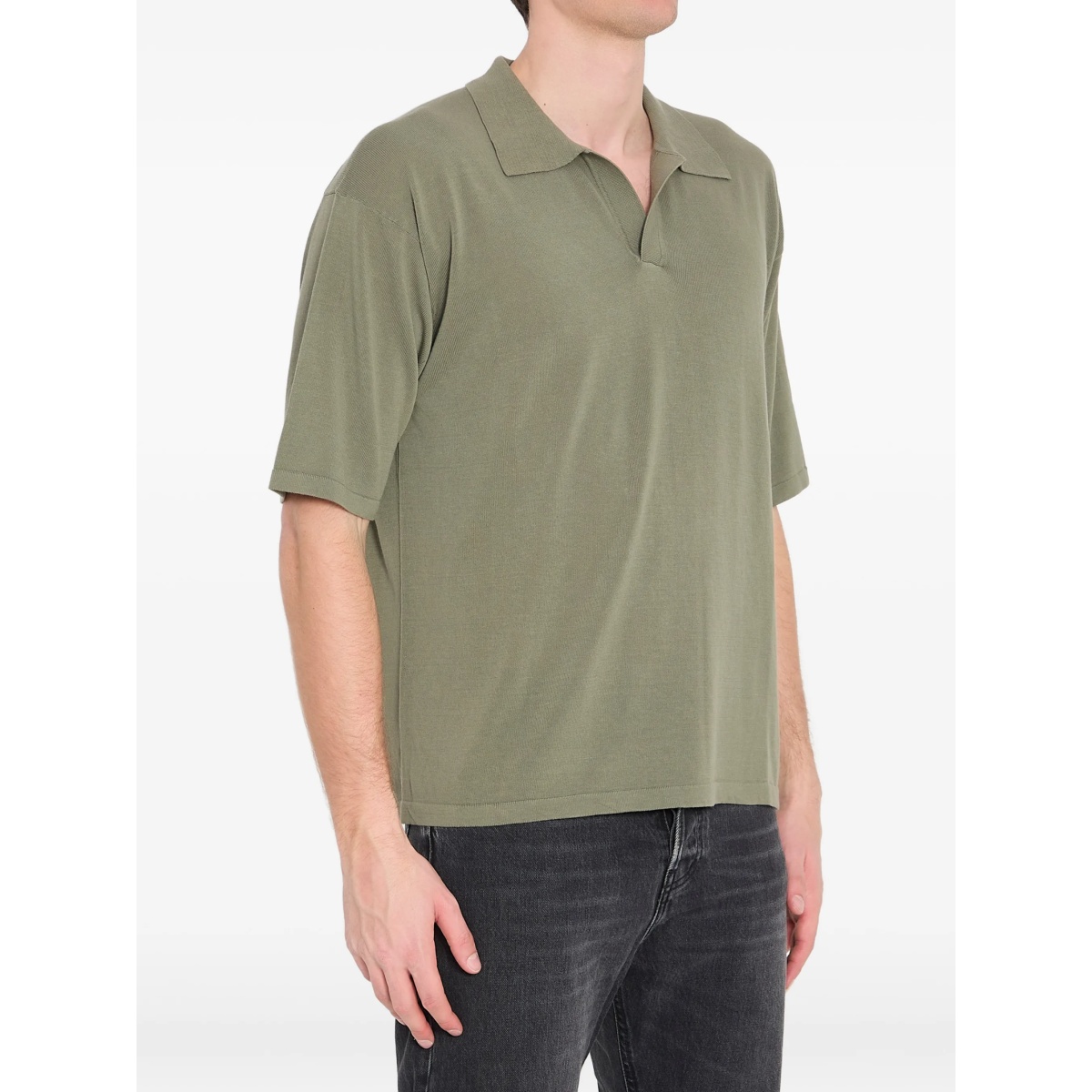 ribbed V-neck T-shirt - Img 2