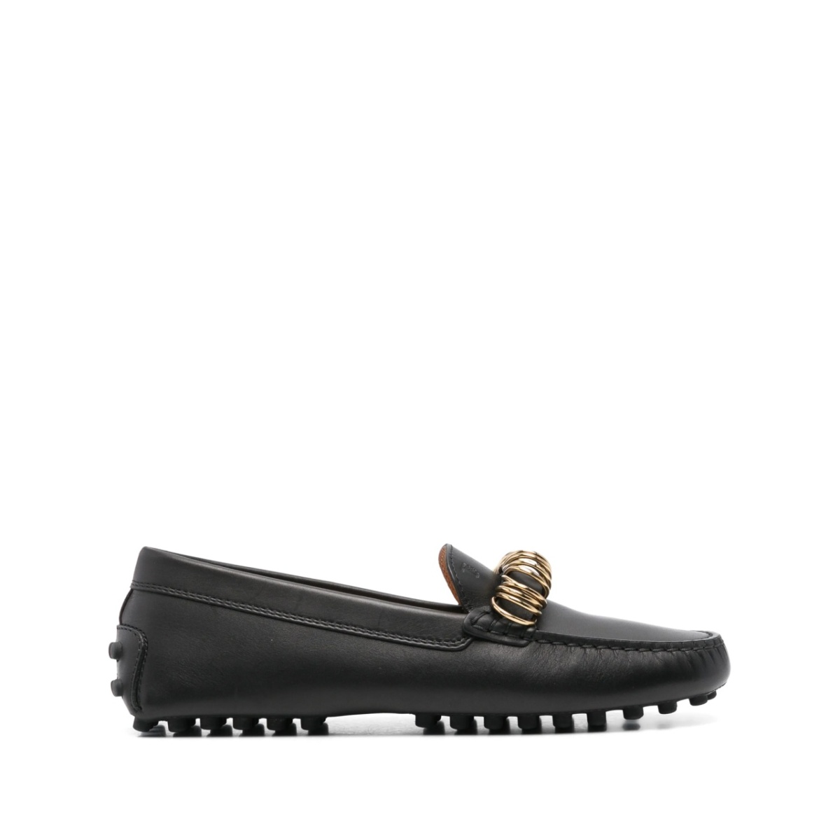 ring-embellished loafers